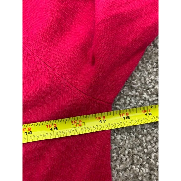 100% Cashmere Fuchsia Turtleneck Sweater - Picture 5 of 7